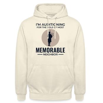 Instrument de joueur de cornemuse Musique écossaise - Sweat-shirt à capuche unisexe - vanille - Devant - Alina (178cm) & Michal (187cm)
