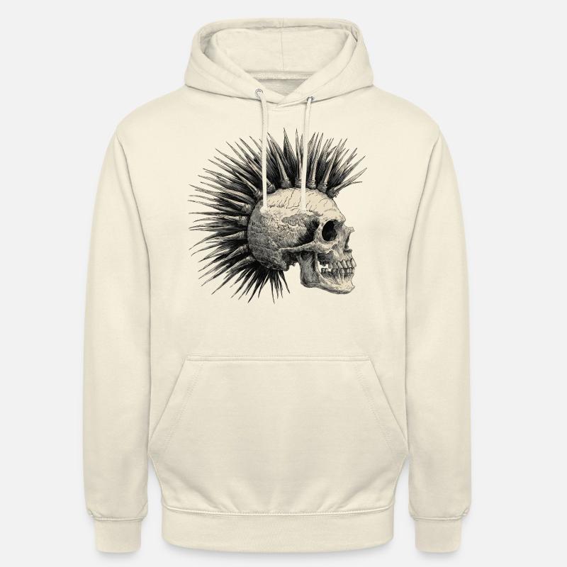 Horror Punk Zombie Mohawk - Felpa con cappuccio unisex - milkshake
