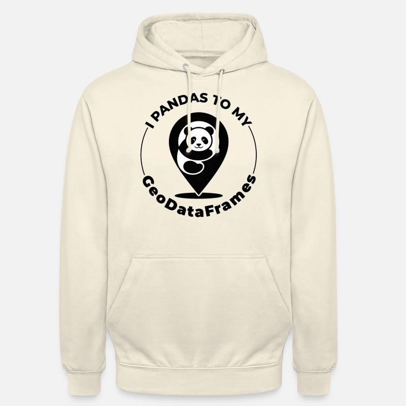 GeoDataFrames Pandas GIS Programmation Python - Sweat-shirt à capuche unisexe - vanille
