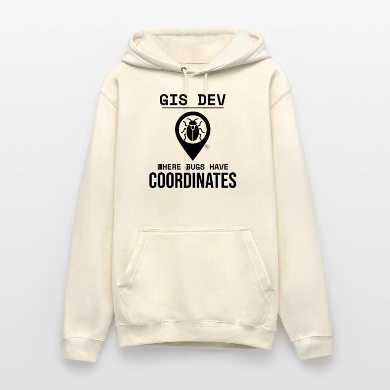 GIS Dev Debugging Coordinates Geospatial Bug Unisex Hoodie
