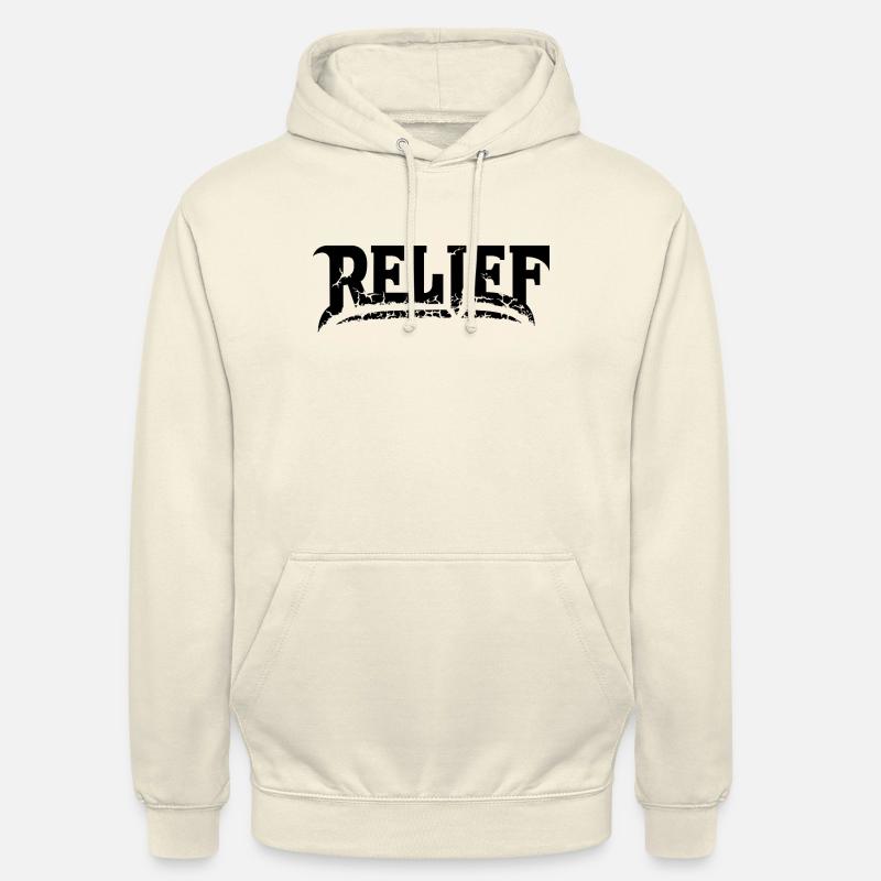 Schwarz Textur Front mittig - Unisex Hoodie - Vanille-Milchshake
