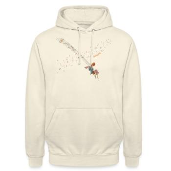 Glücksgefühl Swingen - Unisex Hoodie - Vanille-Milchshake - Vorne - Alina (178cm) & Michal (187cm)