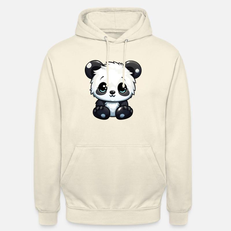 Panda mignon - Sweat-shirt à capuche unisexe - vanille