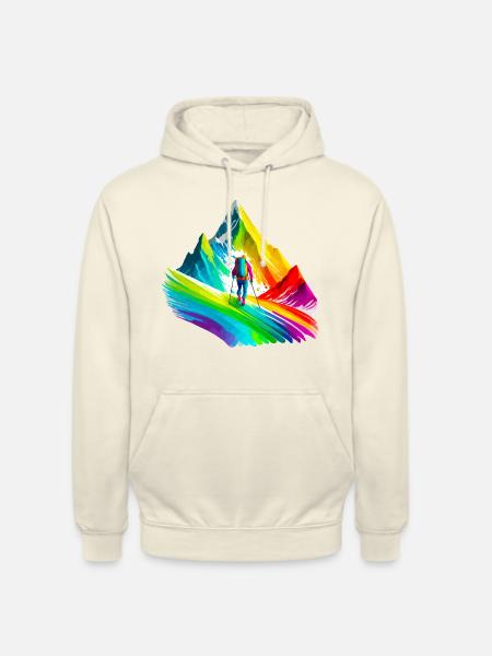 Bergsteigen, Wandern - Unisex Hoodie - Vanille-Milchshake