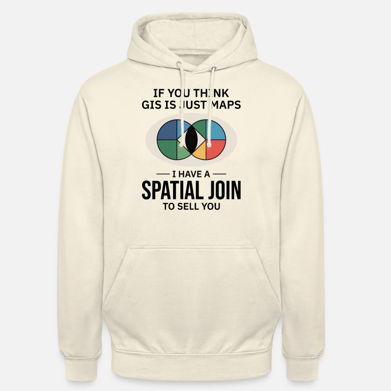 GIS Spatial Join Map Datenanalyse - Unisex Hoodie - Vanille-Milchshake