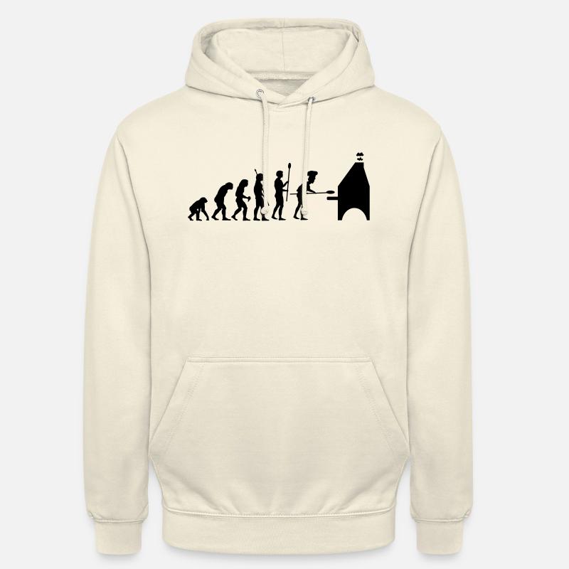 evolution pizza - Sweat-shirt à capuche unisexe - vanille