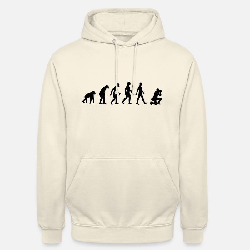 Evolution Photographe Cadeau Human Monkey Photographie - Sweat-shirt à capuche unisexe - vanille