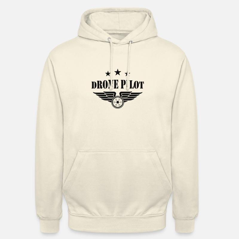 Drone Pilot - Drone Pilot Emblem Badge - Unisex Hoodie - vanilla