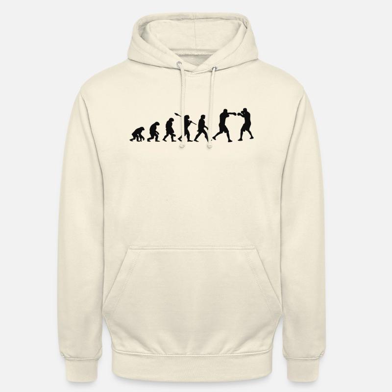 Evolution des Boxens | Boxer-Geschenk - Unisex Hoodie - Vanille-Milchshake