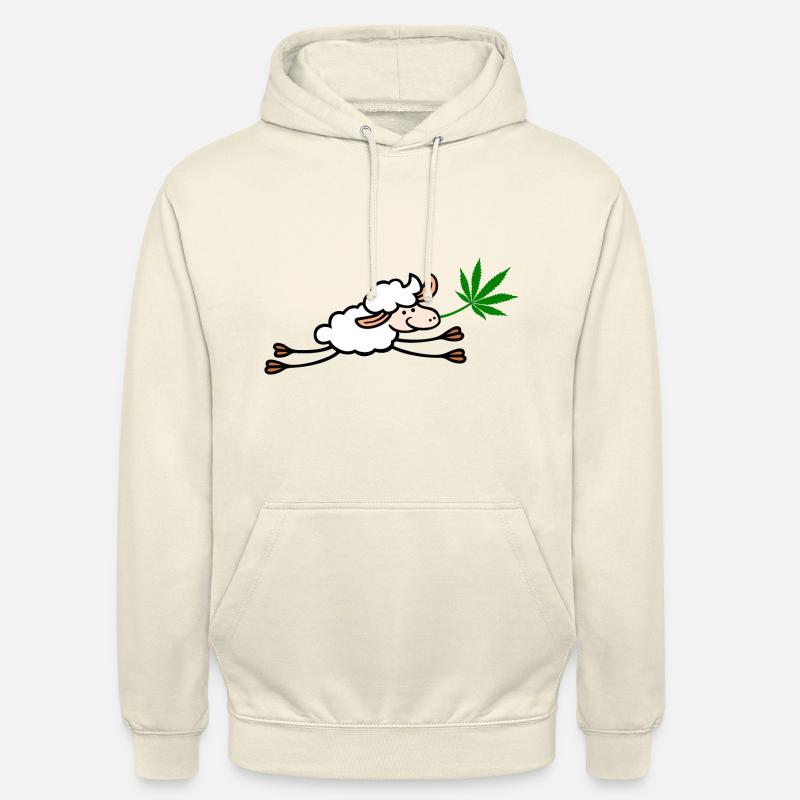 Schaf Hanf springend png - Unisex Hoodie - Vanille-Milchshake