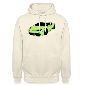 Lambo Sportwagen - Unisex Hoodie - Vanille-Milchshake - Vorne - Alina (178cm) & Michal (187cm)