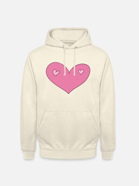 herzen herz - Unisex Hoodie - Vanille-Milchshake