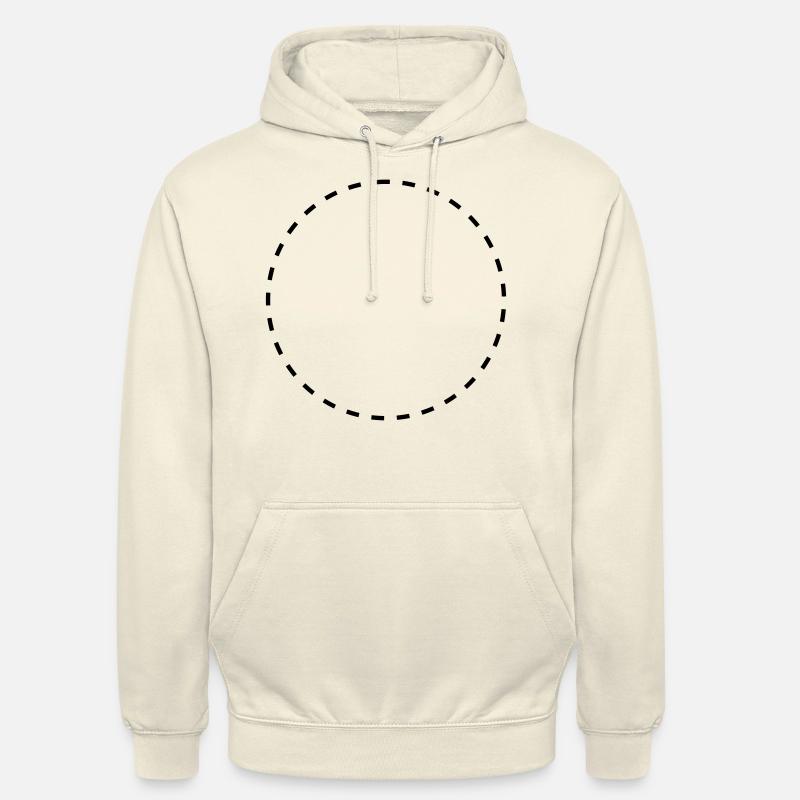 Dashed circle - Unisex Hoodie - vanilla