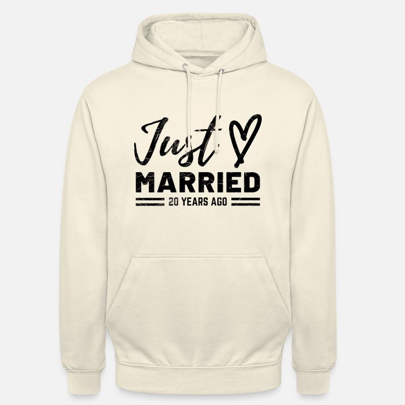 Drôle de sort pour les 20 ans de mariage - Sweat-shirt à capuche unisexe - vanille