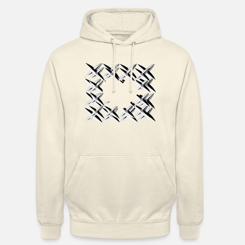 pattern cross net grey - Unisex Hoodie - vanilla