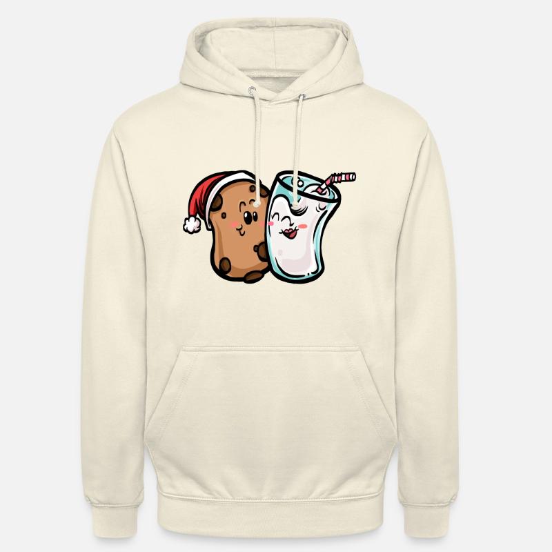 Biscuits et lait - Sweat-shirt à capuche unisexe - vanille