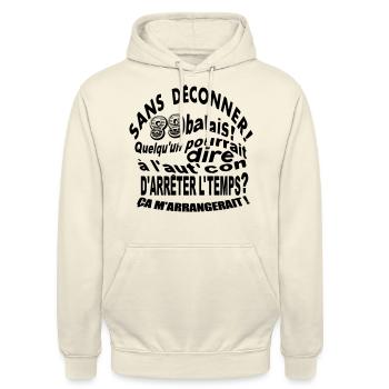 89 ans / anniversaire 89 ans / vintage - Sweat-shirt à capuche unisexe - vanille - Devant - Alina (178cm) & Michal (187cm)