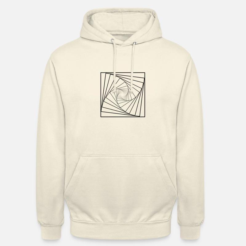 Illusion Illusion d’optique modèle - Sweat-shirt à capuche unisexe - vanille