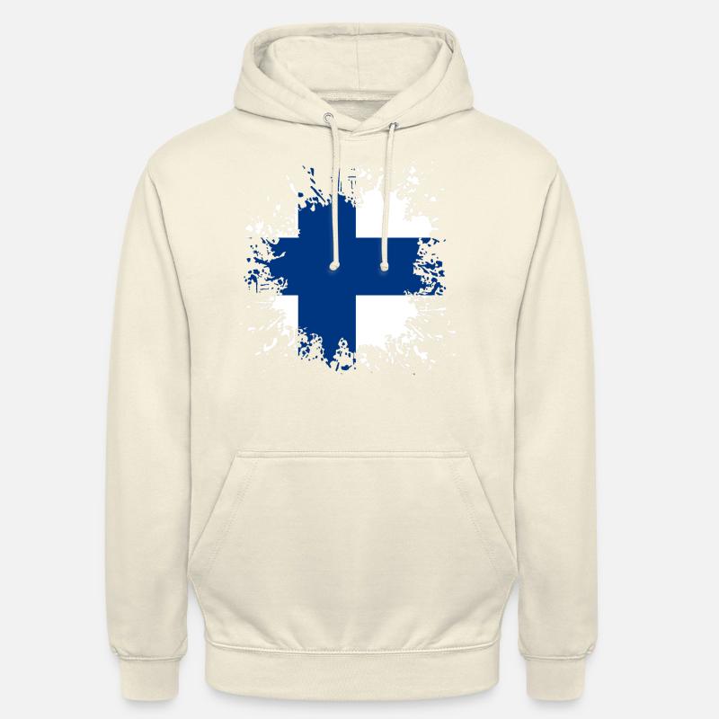 Drapeau Finlande Suomi lippu - Sweat-shirt à capuche unisexe - vanille