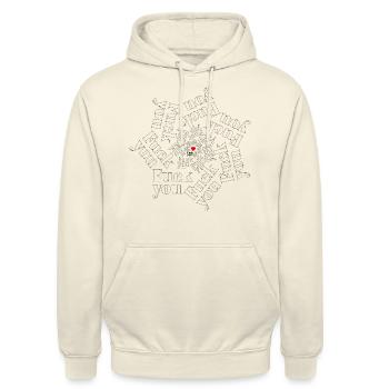 Fuck You - Mandala Star - Sweat-shirt à capuche unisexe - vanille - Devant - Alina (178cm) & Michal (187cm)