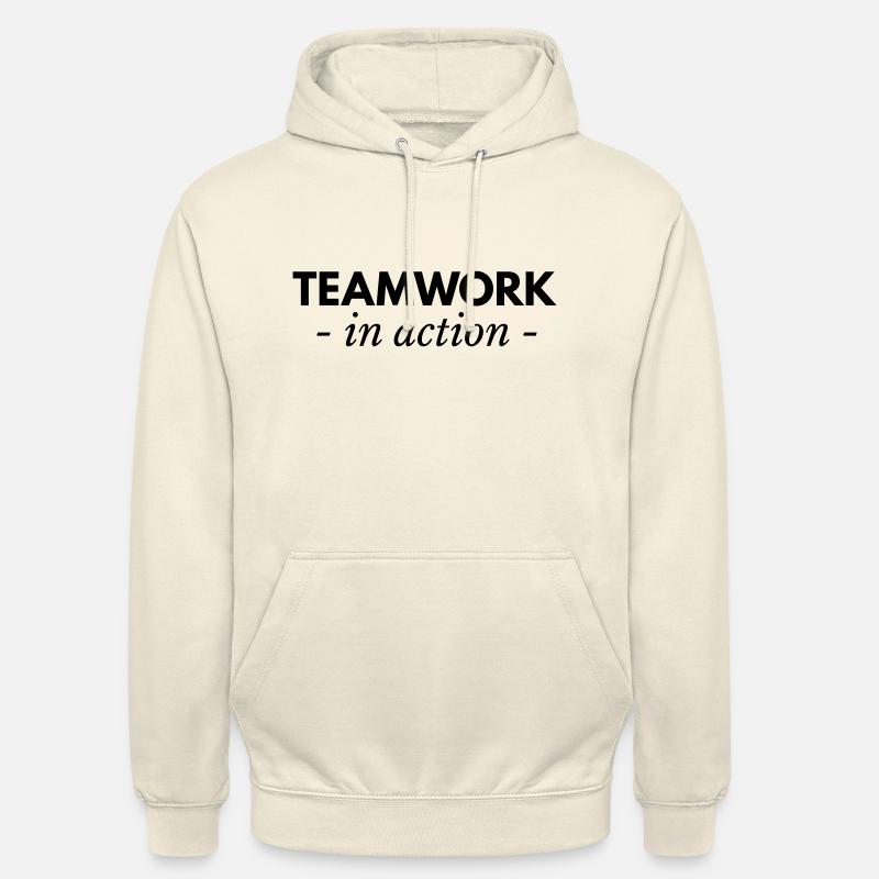 Teamwork - Sweat-shirt à capuche unisexe - vanille