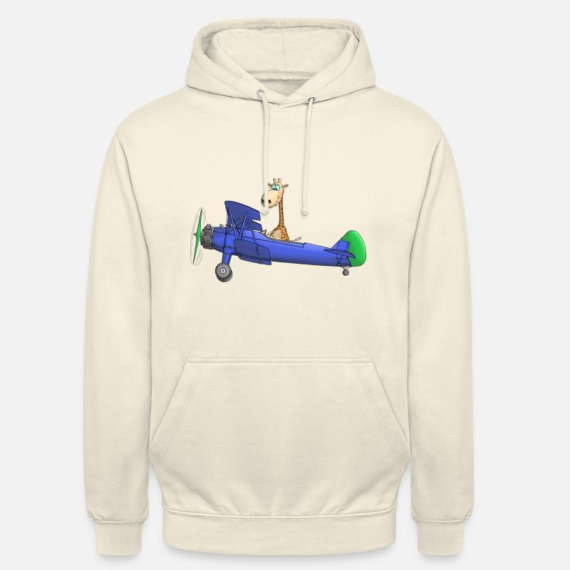 Flugzeug Comic Giraffe Kinder - Unisex Hoodie - Vanille-Milchshake
