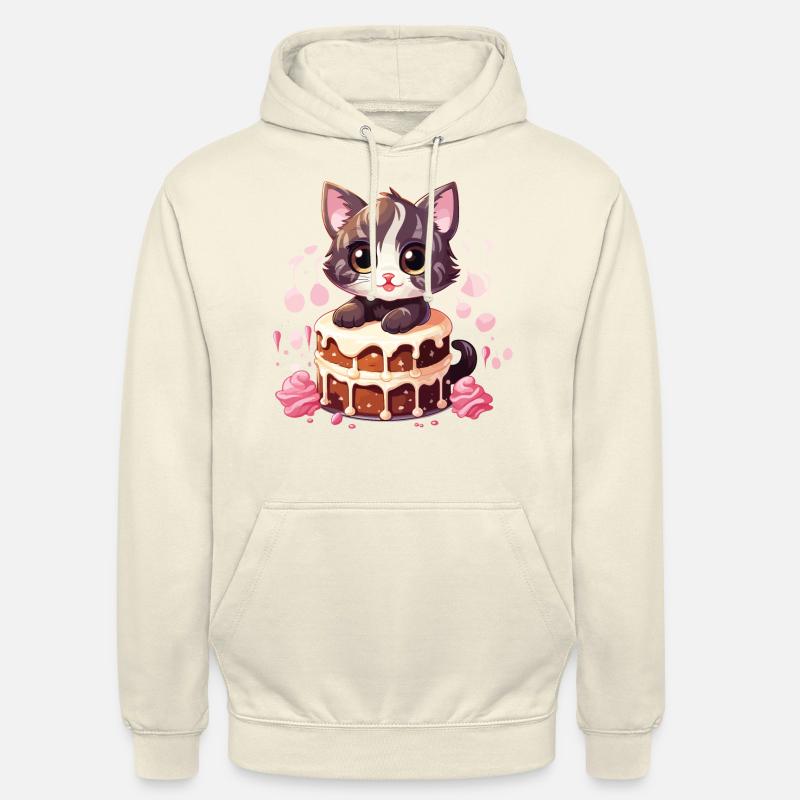 Gâteau De Chat Gâteau Dent Sucrée Cuisson Doux Drôle - Sweat-shirt à capuche unisexe - vanille