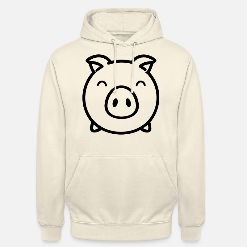 cochon - Sweat-shirt à capuche unisexe - vanille