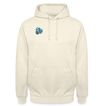 Engrenages Polygone - Sweat-shirt à capuche unisexe - vanille - Devant - Alina (178cm) & Michal (187cm)
