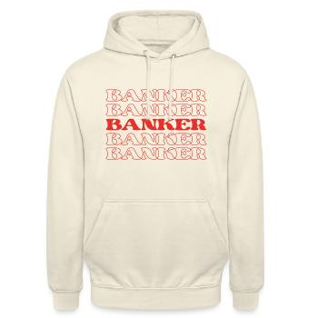 Banker Bank Teller Teller Bank Worker Bank - Unisex Hoodie - vanilla - Front - Alina (178cm) & Michal (187cm)