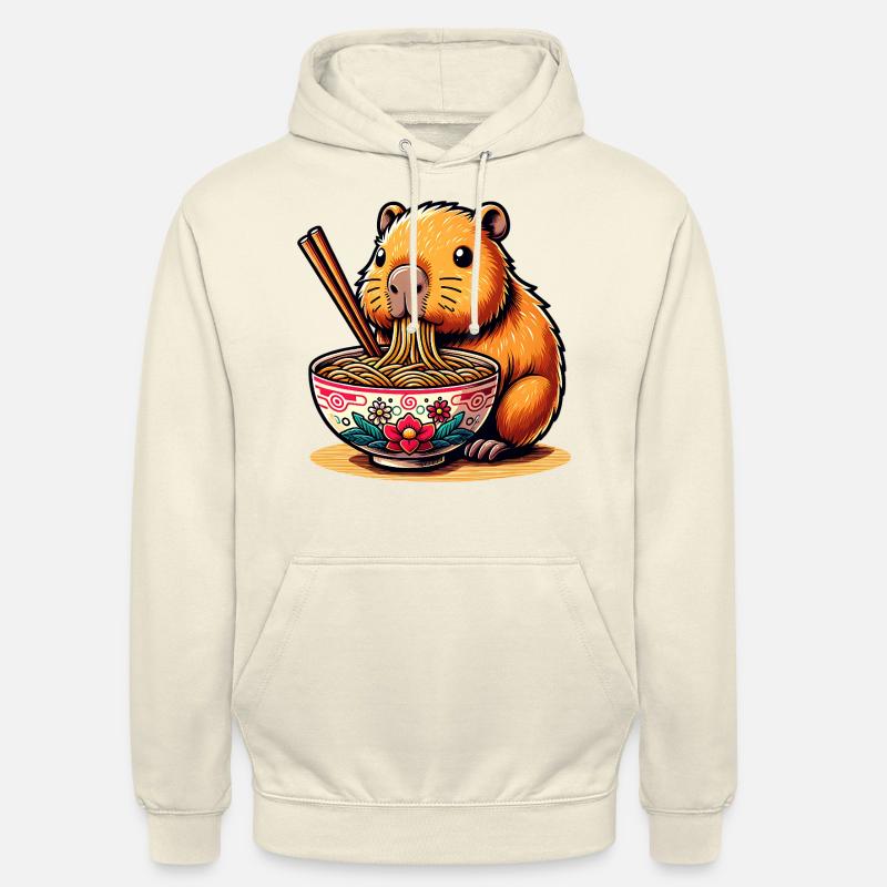Mignon Kawaii Capybara Ramen Anime - Sweat-shirt à capuche unisexe - vanille