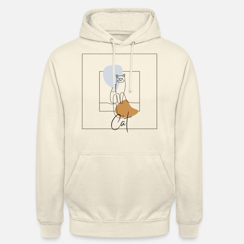 Conception de chat - Sweat-shirt à capuche unisexe - vanille