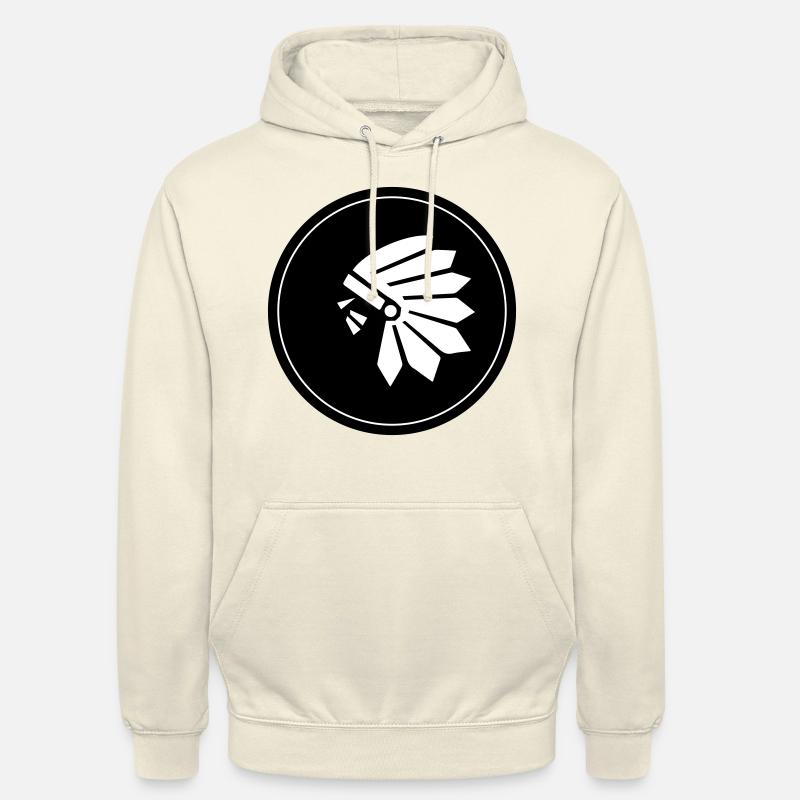 Symbole de la tête indienne - Sweat-shirt à capuche unisexe - vanille