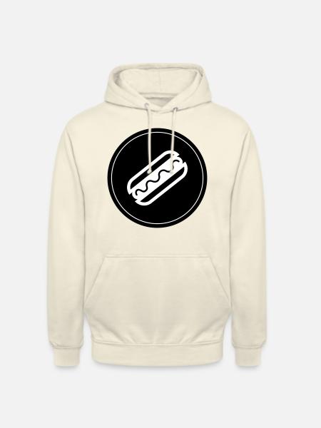 Hotdog Foodie Symbol - Hættetrøje unisex - vaniljemilkshake