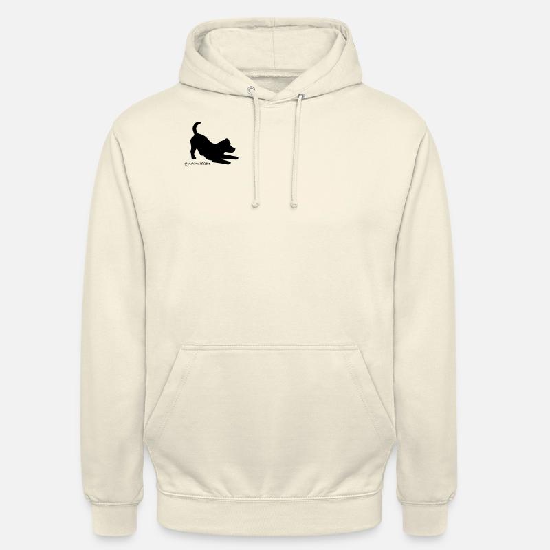 jack russel amour - Sweat-shirt à capuche unisexe - vanille