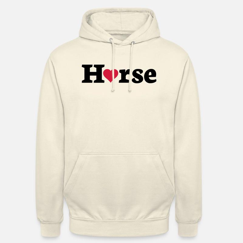 coeur de cheval - Sweat-shirt à capuche unisexe - vanille