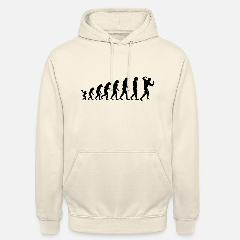Evolution de la musculation - Sweat-shirt à capuche unisexe - vanille