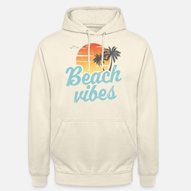 Vibrations de la plage - Sweat-shirt à capuche unisexe - undefined