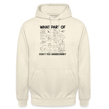 Mathematician sayings | Math math teacher gifts - Unisex Hoodie - vanilla - Front - Alina (178cm) & Michal (187cm)