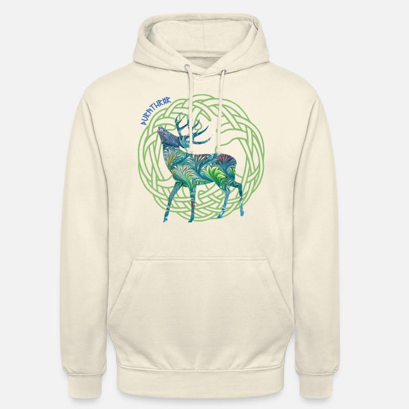 hirsch durathror e 115 - Sweat-shirt à capuche unisexe - vanille
