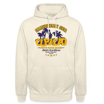 Curacao Karibik - Unisex Hoodie - Vanille-Milchshake - Vorne - Alina (178cm) & Michal (187cm)