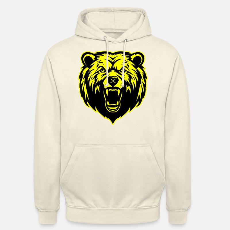 Tête de grizzli - Sweat-shirt à capuche unisexe - vanille