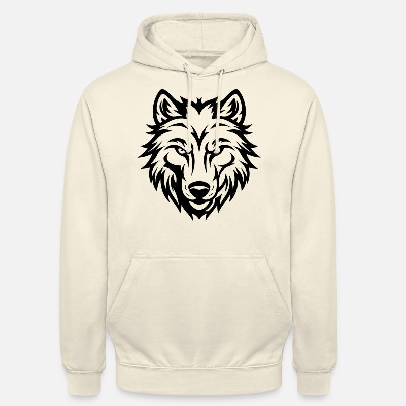 Wolf Kopf - Unisex Hoodie - Vanille-Milchshake