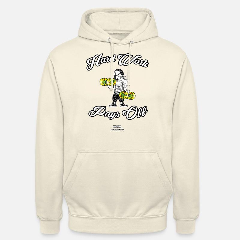 HARD WORK PAYS OFF-STUDIOHAKA - Unisex Hoodie - Vanille-Milchshake