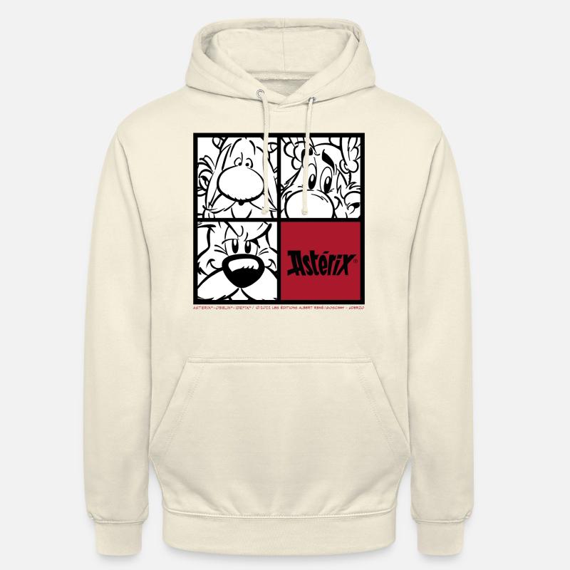 Astérix & Obélix & Idefix Retrato - Sudadera con capucha unisex - batido de vainilla