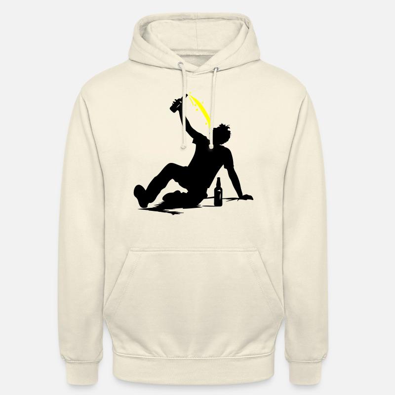 Boire de la bière Silhouette - Sweat-shirt à capuche unisexe - vanille