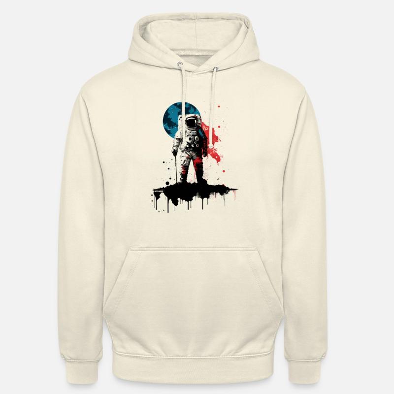 Astronauta Wetall  - Bluza z kapturem typu unisex - shake waniliowy