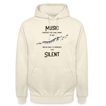 Music is magic - Unisex Hoodie - Vanille-Milchshake - Vorne - Alina (178cm) & Michal (187cm)