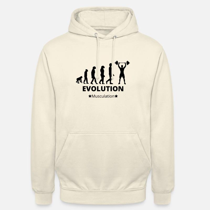 Evolution - Musculation - Sweat-shirt à capuche unisexe - vanille