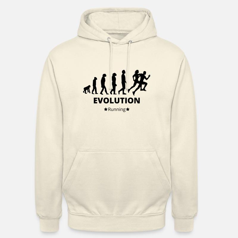Evolution Running - Sweat-shirt à capuche unisexe - vanille